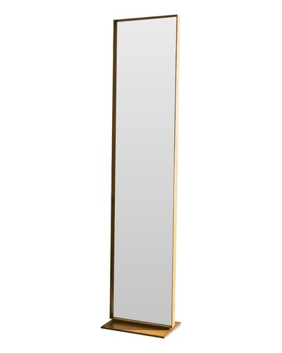 Дизайнерское напольное одностороннее зеркало Glass Memory Ablestar ll в металлической раме золотого цвета